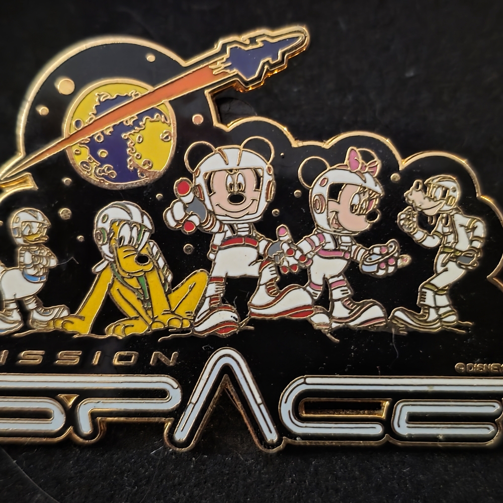 Disney Mission Space Pin with Black and Gold 2003 Vintage